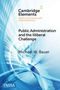 "Cambridge Elements: Public and Nonprofit Administration. Public Administration and the Illiberal Challenge. Michael W. Bauer. Abstrakte blaue Grafik mit geschwungenen Linien."