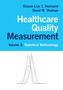 Auf hellem Hintergrund steht: "Healthcare Quality Measurement, Volume 2: Statistical Methodology". Darunter einfache Diagrammlinien., Buch