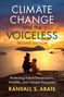 Text: „Climate Change and the Voiceless, Second Edition“ von Randall S. Abate. Eine Person mit Kind schaut auf ein Wasserpanorama.