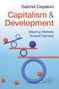 "Gabriel Cepaluni, 'Capitalism & Development: Steering Markets Toward Fairness'. Bunte geometrische Formen, Balancekonzept."