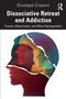 "Buch von Giuseppe Craparo: 'Dissociative Retreat and Addiction'. Buntes Silhouettenprofil mit mehreren Köpfen.", Buch