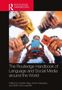 Text: "The Routledge Handbook of Language and Social Media around the World." Illustration: Verschwommene Hände mit Smartphones., Buch