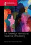 "The Routledge International Handbook of Stuttering". Bunte Silhouetten von Gesichtern in verschiedenen Farben und Formen., Buch
