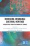 Buchcover: "Revoicing Intangible Cultural Heritage". Bunte, abstrakte Muster in Blau, Rot und Grün., Buch