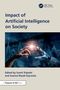 "Impact of Artificial Intelligence on Society" von Sumit Tripathi. Menschliche und Roboterhand berühren sich mit Funken., Buch