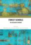 "FOREST SCHOOLS: THE RESEARCH EVIDENCE" steht auf einem blau-gelben abstrakten Hintergrund, unten Hinweis auf Herausgeber., Buch