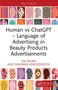„Human vs ChatGPT – Language of Advertising in Beauty Products Advertisements“, bunte Profile oben und unten., Buch
