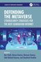 "DEFENDING THE METAVERSE: CYBERSECURITY STRATEGIES FOR THE NEXT GENERATION INTERNET." Zwei Personen mit VR-Brillen vor digitalen Grafiken., Buch