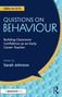 „Questions on Behaviour: Building Classroom Confidence as an Early Career Teacher.“ Bearbeitet von Sarah Johnson. Hintergrund mit Fragezeichen-Muster., Buch