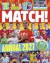 Titel: "MATCH! ANNUAL 2027". Fußballthemen mit Spielern in bunten Trikots. Starkes, dynamisches Layout., Buch