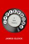 "THE TELEPHONE: A New History. JAMES GLEICK" in der Mitte einer alten Telefonscheibe auf rotem Hintergrund.