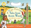 "Magic Painting: Tales from Acorn Wood. Just add water to paint!" zeigt Tiere in einer Wiese mit Pinsel an der Seite., Buch