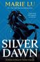 "Marie Lu. Silver Dawn. Power is meant to be taken." Darstellung eines stilisierten Pferdes vor geometrischem Hintergrund., Buch