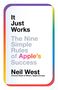 „It Just Works: The Nine Simple Rules of Apple’s Success“ von Neil West. Bunt umrandet.