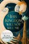 „This Kingdom Will Not Kill Me“ von Ilona Andrews. Illustration: Greifvogel, Turm, Burg und Vollmond.