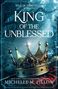 "Cover to be revealed. Michelle M. Pillow. King of the Unblessed." Roter Hintergrund, BRAMBLE-Logo unten.