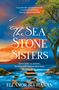 Buchtitel: "The Sea Stone Sisters". Darunter: "Across land, sea and time, the stones will summon them home". Darunter: "Eleanor Buchanan". Landschaft mit Meer, Himmel und Bäumen., Buch
