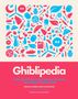 "Ghiblipedia. A Bite-Sized Guide to the Creatures, Characters and Creators of Studio Ghibli. Michael Leader & Jake Cunningham."  
Buntes Muster mit Ghibli-Symbolen., Buch