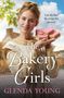 „Can she find the recipe for success? The Bakery Girls. Glenda Young.“ Frau mit Tablett voller rosa Gebäck.