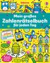 "Mein großes Zahlenrätselbuch für jeden Tag" - Bunte Illustrationen mit Eulen, einem Roboter, Schmetterlingen und Zahlen., Buch