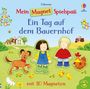 Ein Tag auf dem Bauernhof. Mit 10 Magneten. Zwei Kinder, ein Hund, Hühner, Enten und eine bäuerliche Kulisse., Buch
