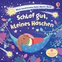 "Mein leuchtendes Gute-Nacht-Buch", "Schlaf gut, kleines Häschen", "mit sanften Lichtern". Illustration: Hase schläft., Buch