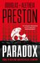 „DOUGLAS + ALETHEIA PRESTON“, „PARADOX“, „AS THOUGHT-PROVOKING AS IT IS THRILLING.“, Schädel über Landschaft, rot-schwarz., Buch