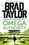 "Brad Taylor", "Omega Authority". Silhouette einer Person vor traditioneller asiatischer Architektur in grünem Licht.