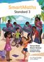 "SmartMaths Standard 3" zeigt Kinder am Strand, einige musizieren mit Steelpans. Bücher und fröhliche Noten sind um sie herum., Buch