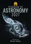 "Yearbook of Astronomy 2027. Edited by Brian Jones." Zwei verschlungene Galaxien im Weltraum., Buch