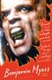 Text: "Jesus Christ Kinski", "Reminds us of just how exciting the novel can be", "Brilliant, strange and exciting".   
Ein wütendes Gesicht in Flammenoptik.