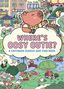 Der Titel lautet: "WHERE'S COSY CUTIE? A CAPYBARA SEARCH-AND-FIND BOOK". Eine Illustration zeigt fröhliche Tiere in einem Park., Buch
