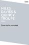 Text oben: "MILES THE AUTOBIOGRAPHY". Unten: "Miles Davis with Quincy Troupe". Jazzmusiker mit Trompete, Hut und Mantel., Buch