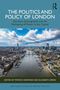 "THE POLITICS AND POLICY OF LONDON" über London-Panorama mit Wolkenkratzern und der Themse darüber., Buch