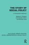 Oberer Text: "The Study of Social Policy". Darunter Autoren: Barbara N. Rodgers, Abraham Doron, Michael Jones. Blaugrüner Hintergrund., Buch