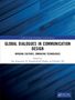 Buchtitel "Global Dialogues in Communication Design". Blaue geometrische Muster im Hintergrund., Buch