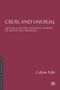 "CRUEL AND UNUSUAL" auf rotem Hintergrund, Untertitel über die kanadische Charta der Rechte, Name "Colton Fehr"., Buch