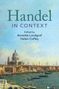 „Handel in Context“, herausgegeben von Annette Landgraf, Helen Coffey. Malerische Stadtansicht mit Wasser und Booten.