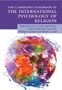 Titel: "The Cambridge Handbook of the International Psychology of Religion." Buntes, abstraktes Kunstwerk darunter., Buch