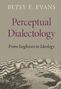Text: "BETSY E. EVANS, Perceptual Dialectology, From Isoglosses to Ideology". Hintergrund: Abstrakte wellenartige Linien.