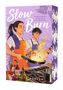 "Slow Burn" und "Things are heating up in the kitchen in more ways than one." Zwei Personen kochen mit Flammen.