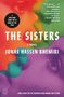 "The Sisters: A Novel" oben, "National Book Award Finalist," Jonas Hassen Khemiri. Bunte, abstrakte Portrait-Illustration.