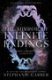 Text: "THE MIRROR OF INFINITE ENDINGS", Illustration: verschnörkeltes, lila Ornament auf sternenklarem Hintergrund., Buch