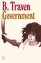 Text: "B. Traven Government". Illustration eines Mannes mit erhobenem Arm und Machete, kraftvoller Ausdruck., Buch