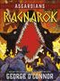 "ASGARDIANS: RAGNARÖK" in kräftigen Farben, zeigt Krieger, kämpfend gegen ein riesiges, feuerspeiendes Wolfsgesicht.