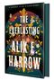 Text: "THE EVERLASTING ALIX E. HARROW". Farbenfrohe Blumenranken umrahmen einen goldenen Dolch.
