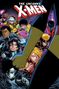 "The Uncanny X-Men" ist oben zu lesen. Darunter kämpfen bunte Comic-Charaktere mit entschlossenen Gesichtsausdrücken., Buch
