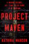 Text in Rot: "PROJECT MAVEN" von Katrina Manson. Militärthema, KI-Warfare, technische, radarbasiertes Design., Buch