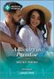 Text: "Medical Romance", "A Rivalry in Paradise", "Becky Wicks", "Harlequin", "Larger Print". Ein Paar sitzt lächelnd am Strand.