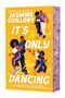 "NEW YORK TIMES BESTSELLER JASMINE GUILLORY IT'S ONLY DANCING" steht auf einem Buchcover mit tanzenden Paaren., Buch